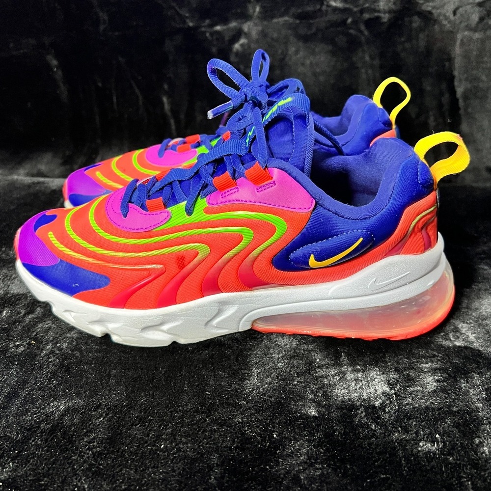 Nike Air Max 270 React 2020 GS CD6870-600 Youth 6.5 Running Shoes Multi Sneakers